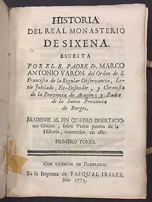 Historia del Real Monasterio de Sixena (Sigena)