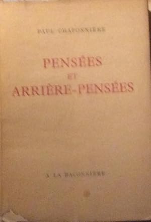 Seller image for Pensees et Arriere-Pensees for sale by Artful Dodger Books