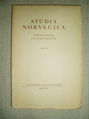 Imagen del vendedor de Studia norvegica : ethnologica og folkloristica : Vol. II (5-7) a la venta por Expatriate Bookshop of Denmark