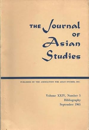 Seller image for The Journal of Asian Studies Volume Xxiv, No. 5 for sale by Lincbook