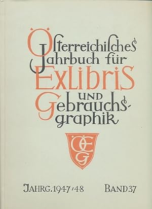 Österreichisches Jahrbuch für Exlibris und Gebrauchsgraphik 1947/48, Band 37.