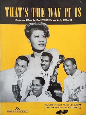 Seller image for THAT'S THE WAY IT IS (Sheet Music) - Words and Music by Joan Whitney and Alex Kramer for sale by Randall's Books