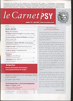 Image du vendeur pour Le Carnet PSY n115, mars 2007 - Apoptose pubertaire ou la chronique d'une mort annonce mis en vente par LibrairieLaLettre2