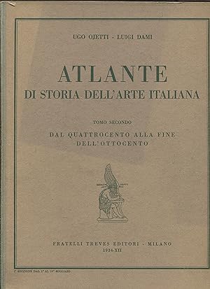 Immagine del venditore per Atlante di storia dell'arte italiana Tomo secondo. Dal quattrocento alla fine dell'ottocento venduto da LibrairieLaLettre2