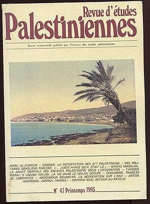 Immagine del venditore per Revue d'tudes Palestiniennes n47 Printemps 1993 venduto da LibrairieLaLettre2