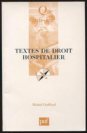 Seller image for Textes de droit hospitalier for sale by LibrairieLaLettre2