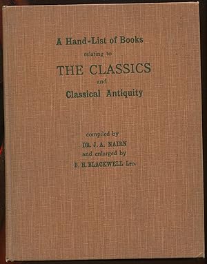 Image du vendeur pour A Hand-List of Books relating to the Classics and Classical Antiquity mis en vente par LibrairieLaLettre2