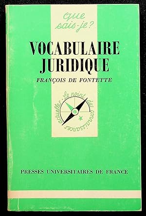 Imagen del vendedor de Vocabulaire juridique a la venta por LibrairieLaLettre2