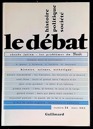 Imagen del vendedor de Le dbat n24 mars 1983 - Les problmes du Monde. Malais dans la civilisation ? Histoire, science, esthtique a la venta por LibrairieLaLettre2