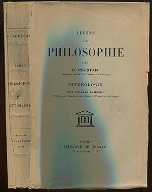 Seller image for Leons de philosophie I. Psychologie for sale by LibrairieLaLettre2