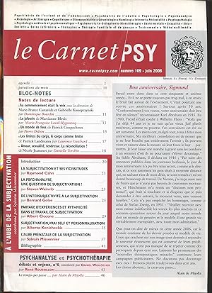 Seller image for Le Carnet PSY n109, juin 2006 - A l'aube de la subjectivation for sale by LibrairieLaLettre2