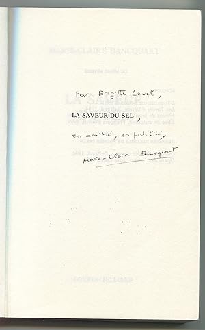Bild des Verkufers fr La saveur du sel zum Verkauf von LibrairieLaLettre2