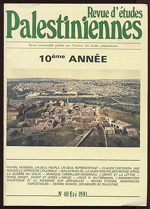 Image du vendeur pour Revue d'tudes Palestiniennes n40, t 1991 - 10me anne mis en vente par LibrairieLaLettre2