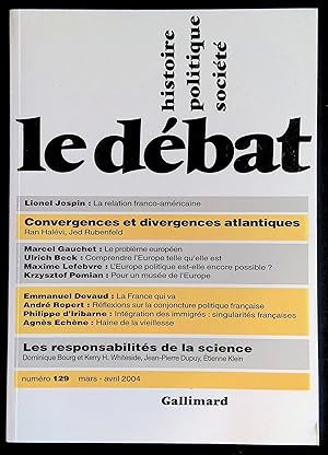 Image du vendeur pour Le dbat n129 mars-avril 2004 - Convergences et divergences atlantiques. Les responsabilits de la science mis en vente par LibrairieLaLettre2