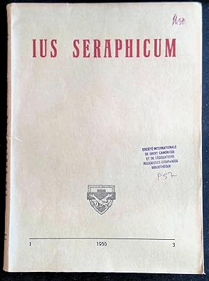 Immagine del venditore per Ius Seraphicum, annus 1, libellus 3, 1955 venduto da LibrairieLaLettre2