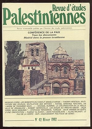 Bild des Verkufers fr Revue d'tudes Palestiniennes n42 Hiver 1992 - Confrence de la paix. Tous les documents. Madrid dans la presse isralienne zum Verkauf von LibrairieLaLettre2