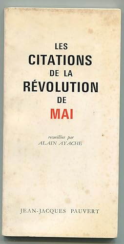 Imagen del vendedor de Les citations de la rvolution de mai a la venta por LibrairieLaLettre2