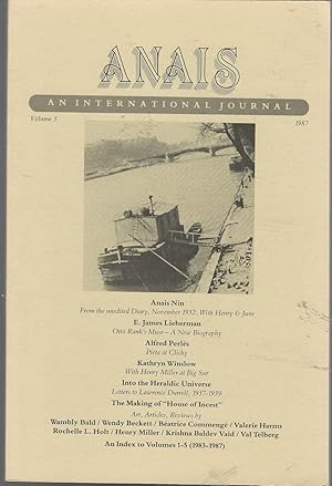 Seller image for Anais: An International Journal, Volume 5, 1987 for sale by Dorley House Books, Inc.