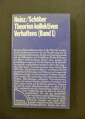 Seller image for Theorien kollektiven Verhaltens Band 1 - Beitrge zur Analyse sozialer Protestaktionen und Bewegungen for sale by Antiquariat Strter