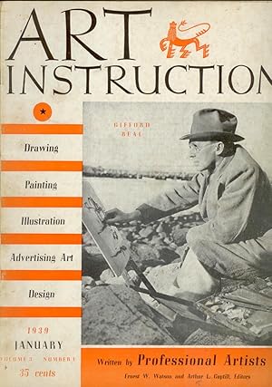 Imagen del vendedor de Art Instruction: January, 1939 Volume 3 a la venta por Ramblin Rose Books