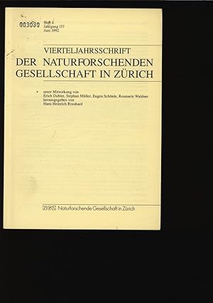 Imagen del vendedor de VIERTELJAHRSSCHRIFT DER NATURFORSCHENDEN GESELLSCHAFT IN ZRICH. a la venta por Antiquariat Bookfarm