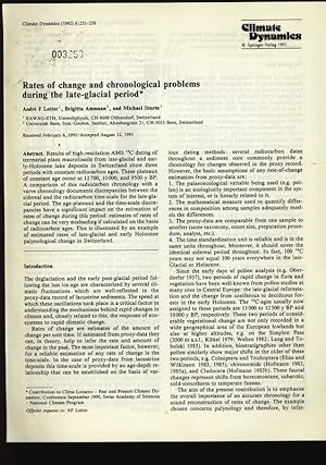Image du vendeur pour Rates of change and chronological problems during the late-glacial period. mis en vente par Antiquariat Bookfarm