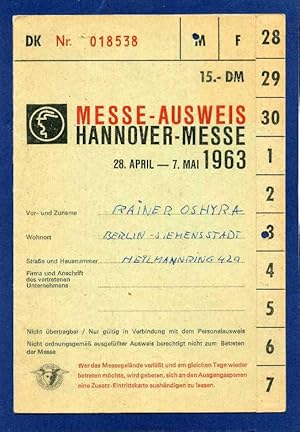 Hannover-Messe 1963