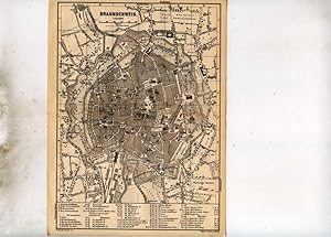 Braunschweig. 1 alter Orig.- Stadtplan.