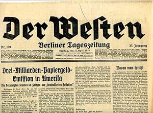 Der Westen. Berliner Tageszeitung.
