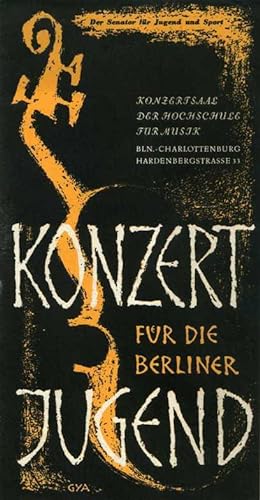 Bild des Verkäufers für Konzert für die Berliner Jugend. zum Verkauf von Klaus Kreitling