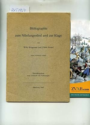 Seller image for Bibliographie zum Nibelungenlied und zur Klage. for sale by Klaus Kreitling