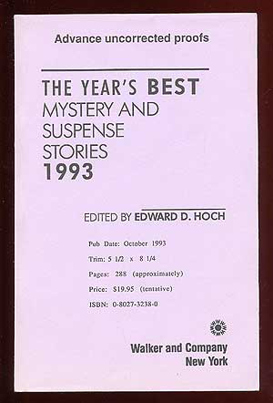 Bild des Verkufers fr The Year's Best Mystery and Suspense Stories 1993 zum Verkauf von Between the Covers-Rare Books, Inc. ABAA