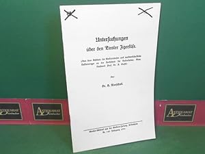 Untersuchungen über den Tiroler Zigerkäse. (= Separatabdruck aus der Molkerei-Zeitung).