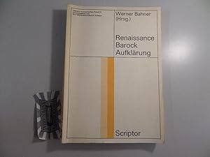 Bild des Verkufers fr Renaissance, Barock, Aufklrung : Epochen- und Periodisierungsfragen. Reihe Literatur im historischen Prozess - Band 8. zum Verkauf von Druckwaren Antiquariat