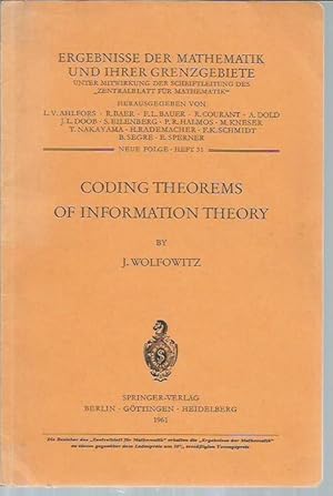 Image du vendeur pour Coding Theorems of Information Theory mis en vente par Bookfeathers, LLC