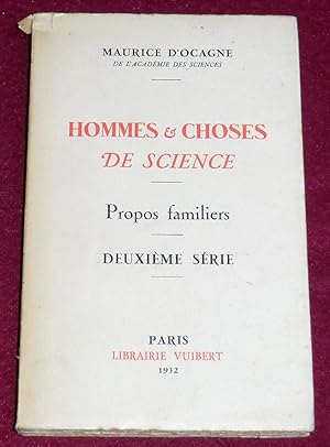 Bild des Verkufers fr HOMMES & CHOSES DE SCIENCE - Propos familiers zum Verkauf von LE BOUQUINISTE