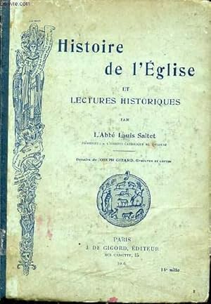 Image du vendeur pour HISTOIRE DE L'EGLISE ET LECTURES HISTORIQUES. mis en vente par Le-Livre
