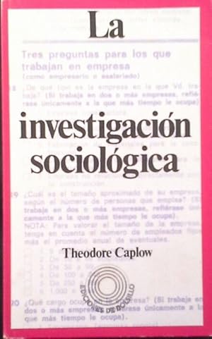 Seller image for LA INVESTIGACIN SOCIOLGICA for sale by CENTRAL LIBRERA REAL FERROL