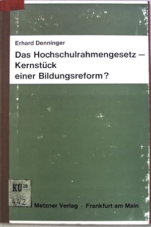 Bild des Verkufers fr Das Hochschulrahmengesetz, Kernstck einer Bildungsreform?. zum Verkauf von books4less (Versandantiquariat Petra Gros GmbH & Co. KG)