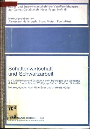 Seller image for Schattenwirtschaft und Schwarzarbeit Rechts- und staatswissenschaftliche Verffentlichungen der Grres-Gesellschaft; N.F., 48 for sale by books4less (Versandantiquariat Petra Gros GmbH & Co. KG)