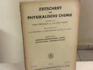 Seller image for Zeitschrift fr Physikalische Chemie Band 186., Heft 3, 1940. Abteilung A: Chemische Thermodynamik, Kinetik, Elektrochemie, Eigenschaftslehre for sale by Zellibooks. Zentrallager Delbrck