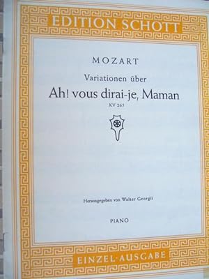 Variationen über Ah! vous dirai-je,Maman, KV 265,Piano,Einzel-Ausgabe