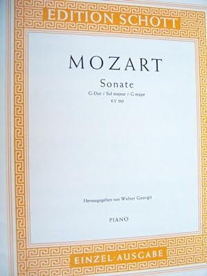 Sonate G-Dur/Sol majeur/G major, KV 283,Piano, Einzel-Ausgabe