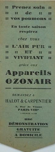 Marque pages Halot & Carpentier – Les Appareils Ozonair