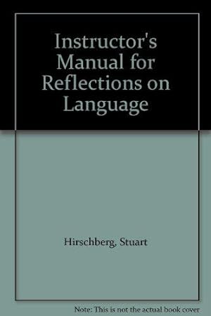 Imagen del vendedor de Instructor's Manual for "Reflections on Language" a la venta por Bellwetherbooks