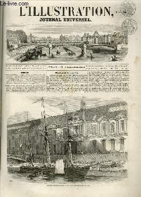 Bild des Verkufers fr L'ILLUSTRATION JOURNAL UNIVERSEL N 550-Histoire de la semaine. Courrier de Paris. Les courses de taureaux de Bayonne.   La France pittoresque ; une tradition fodale en basse Normandie. Devant mon feu, nouvelle. Scnes et croquis de voyage; les couvents zum Verkauf von Le-Livre