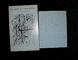 Bild des Verkufers fr In Time of Crowding. Selected poems (1963-74). zum Verkauf von Antiquariat Knll
