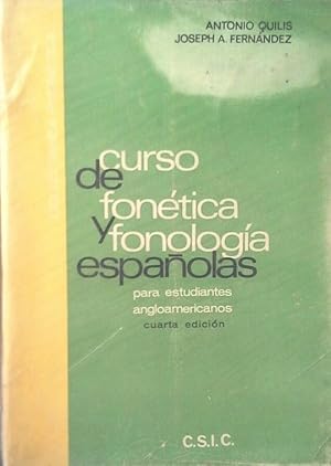 CURSO DE FONÉTICA Y FONOLOGÍA ESPAÑOLAS