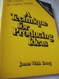 Immagine del venditore per A Technique for Producing Ideas venduto da Alte Bcherwelt