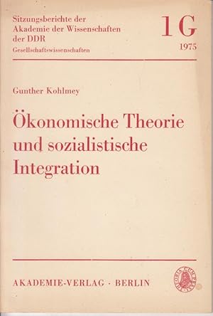 Bild des Verkufers fr konomische Theorie und sozialistische Integration zum Verkauf von Antiquariat Jterbook, Inh. H. Schulze
